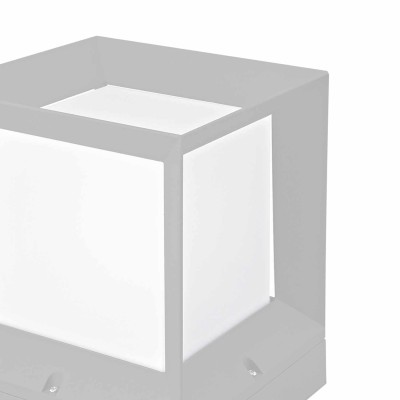 COD.45190 SOBREMURO EXTERIOR 1X100W MODELO PANAMÁ COLOR BLANCO 22x27CM 2