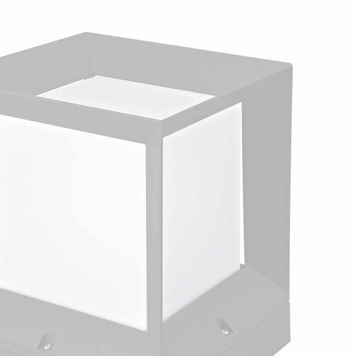 COD.45190 SOBREMURO EXTERIOR 1X100W MODELO PANAMÁ BRANCO 22X27CM
