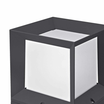 COD.45200 SOBREMURO EXTERIOR 1X100W MODELO PANAMÁ ANTRACITE 22X27CM 2