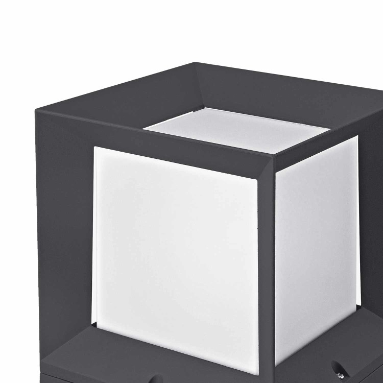 COD.45200 SOBREMURO EXTERIOR 1X100W MODELO PANAMÁ ANTRACITE 22X27CM