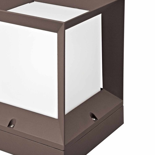 COD.45230 LAMPIONE DA MURO ESTERNO 1X100W MODELLO PANAMA MARRONE 22X27CM