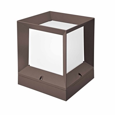 COD.45230 SOBREMURO EXTERIOR 1X100W MODELO PANAMÁ MARROM 22X27CM