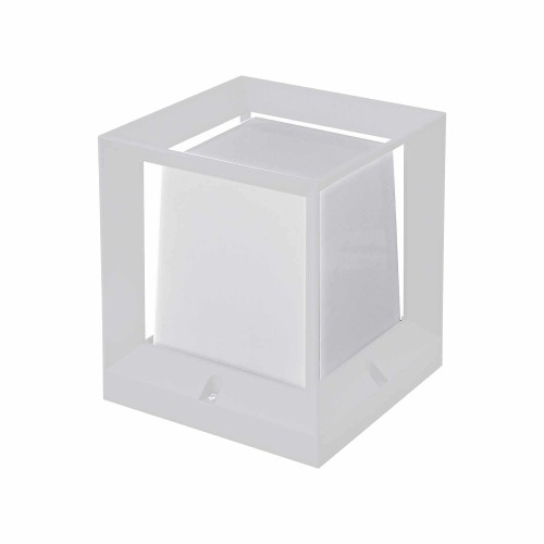 COD.45240 SOBREMURO EXTERIOR 1X100W MODELO PANAMÁ COR BRANCO 16X18,5CM