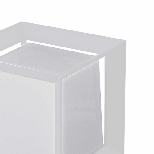 COD.45240 SOBREMURO EXTERIOR 1X100W MODELO PANAMÁ COR BRANCO 16X18,5CM