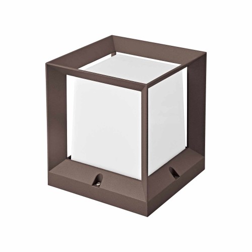 COD.45220 SOBREMURO EXTERIOR 1X100W MODELO PANAMÁ COR MARROM 16X18,5CM