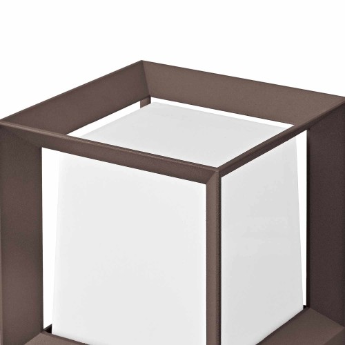 COD.45220 SOBREMURO EXTERIOR 1X100W MODELO PANAMÁ COR MARROM 16X18,5CM
