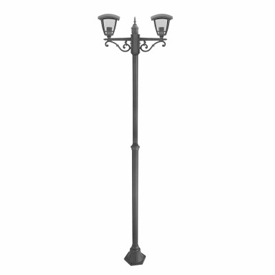 COD.45890 LAMPIONE DA GIARDINO 2M A PALO 2X60W MODELLO VICTORIA