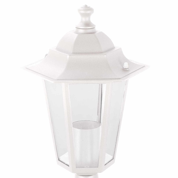 COD.45500 SOBREMURO EXTERIOR 1X60W MODELO HEXAGONAL COLOR BLANCO