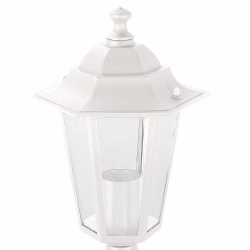 Cod.45500 Ao ar livre exterior 1x60W modelo hexagonal cor branca