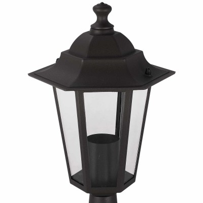 COD.45510 LAMPE DE MUR D’EXTÉRIEUR 1X60W MODÈLE HEXAGONAL COULEUR NOIRE 2