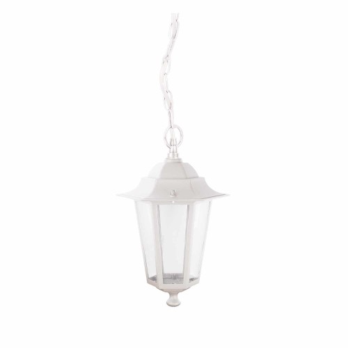 COD.45550 PENDENTE EXTERIOR 1X60W MODELO HEXAGONAL COR BRANCA
