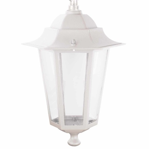 COD.45550 PENDENTE EXTERIOR 1X60W MODELO HEXAGONAL COR BRANCA