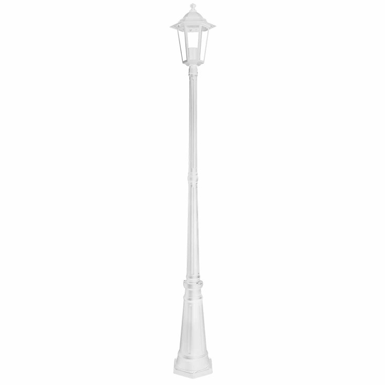COD.45600 POSTE DE LUZ EXTERIOR 1X60W MODELO HEXAGONAL COR BRANCA