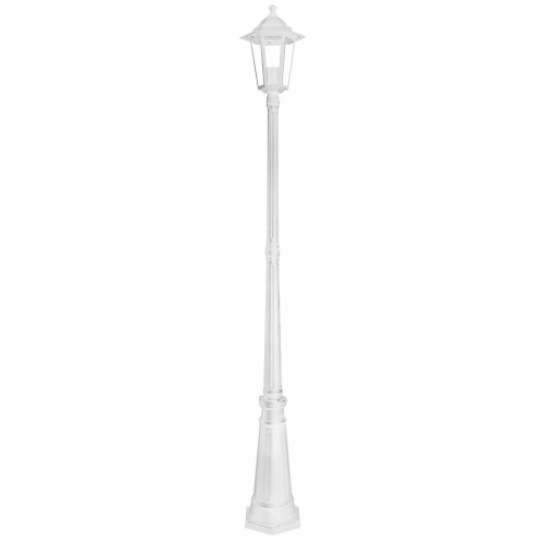 COD.45600 POSTE DE LUZ EXTERIOR 1X60W MODELO HEXAGONAL COR BRANCA