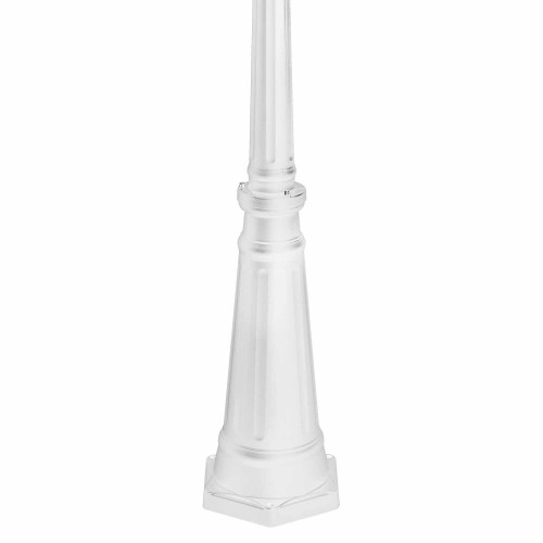 COD.45600 POSTE DE LUZ EXTERIOR 1X60W MODELO HEXAGONAL COR BRANCA