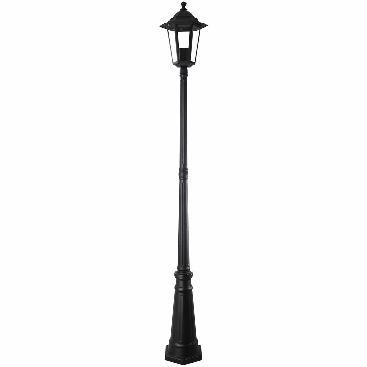 Cod.45610 Outdoor Streetlight 1x60W Black Hexagonal Model