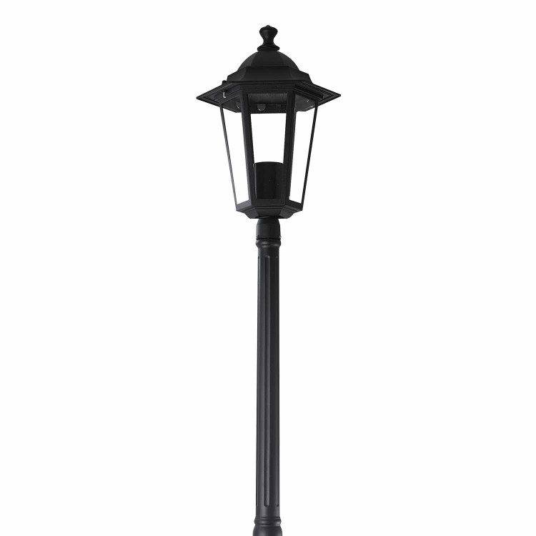 COD.45610 FAROLA EXTERIOR 1X60W MODELO HEXAGONAL COLOR NEGRO