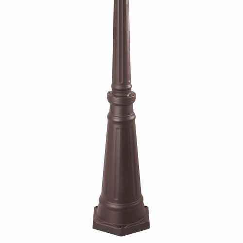 COD.45620 POSTE DE LUZ EXTERIOR 1X60W MODELO HEXAGONAL COR MARROM