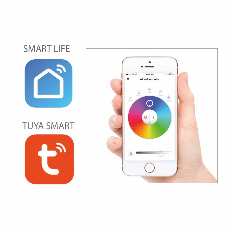 Cod.43150 WiFi E27-LED Bulbo RGB + CW