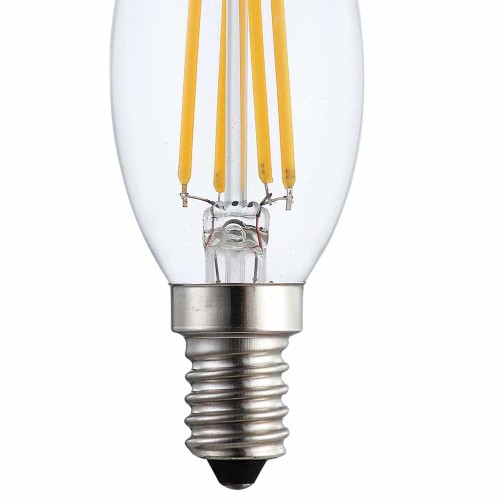 COD.49500 LÂMPADA LED FILAMENTO VELA E14 6W 2700K