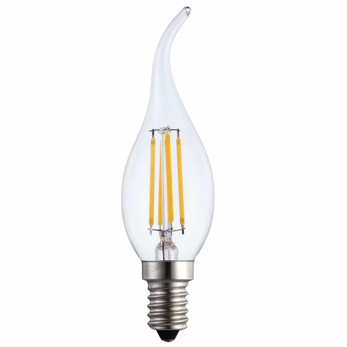 COD.49510 LÂMPADA LED FILAMENTO VELA E14 6W 2700K