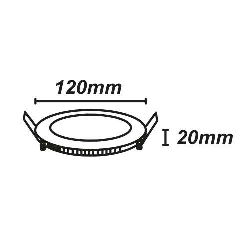 Código. 56600 downlight circular preto com seletor de cores 6W LED