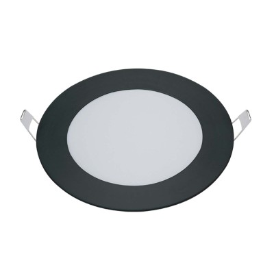 Codice. 56600 Downlight circolare nero con selettore di colori a LED 6W