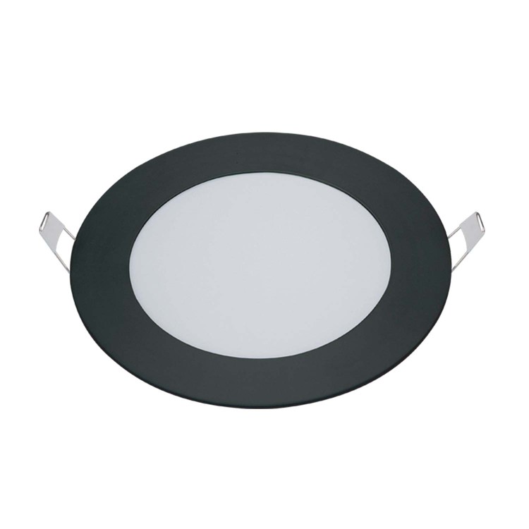 Código. 56600 downlight circular preto com seletor de cores 6W LED
