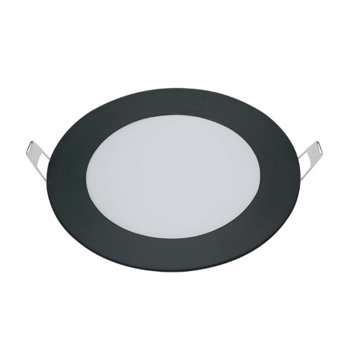 Código. 56600 downlight circular preto com seletor de cores 6W LED
