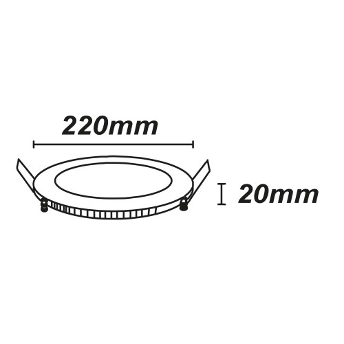 CÓD.56610 DOWNLIGHT CIRCULAR BRANCO COM SELETOR DE COR LED 18W