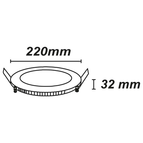 CÓD.56640 DOWNLIGHT CIRCULAR BRANCO COM SELETOR DE COR LED 32W