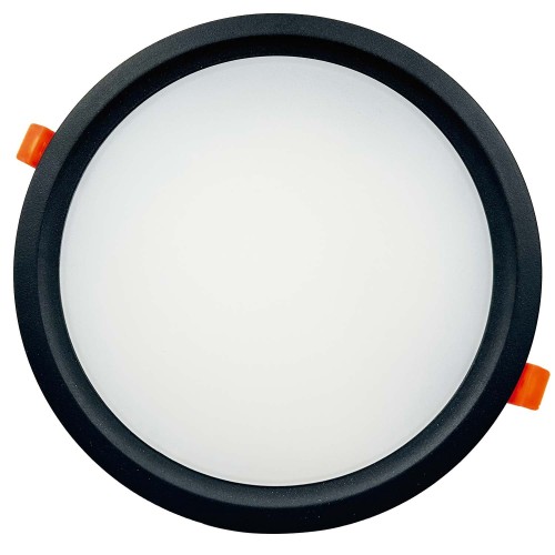 CÓD.56650 DOWNLIGHT CIRCULAR PRETO COM SELETOR DE COR LED 32W