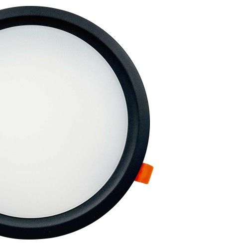 CÓD.56650 DOWNLIGHT CIRCULAR PRETO COM SELETOR DE COR LED 32W