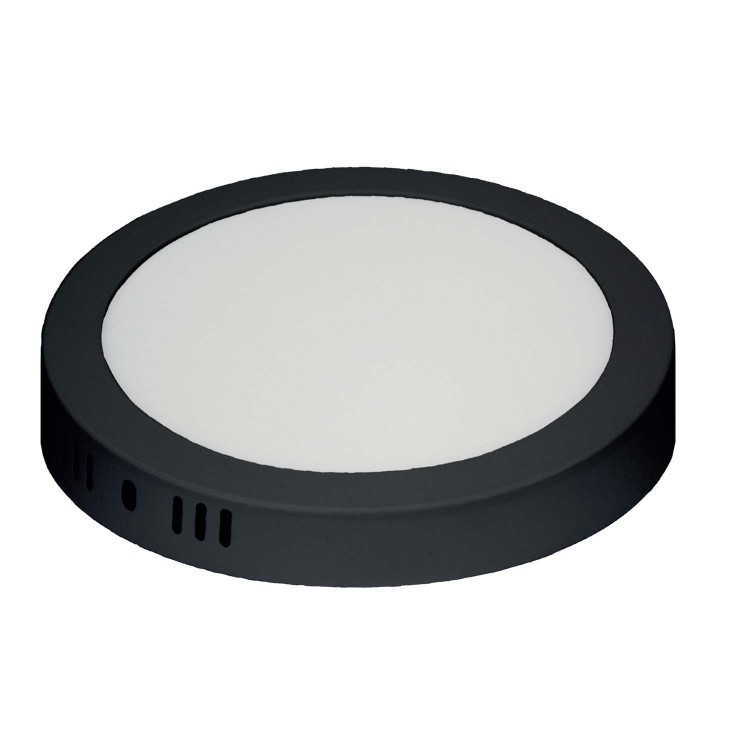 CÓD. 56760 DOWNLIGHT CIRCULAR DE SUPERFÍCIE PRETO COM SELETOR DE COR LED 18W