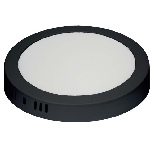 Código. 56770 preto de superfície circular preto com seletor de cores 24W LED