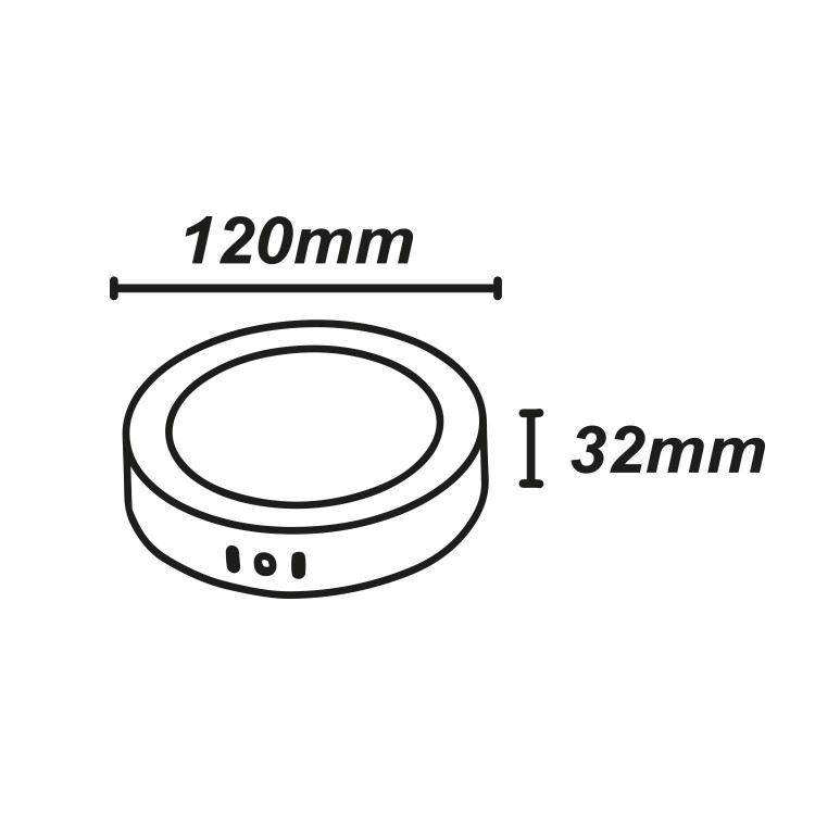 CÓD. 56800 DOWNLIGHT CIRCULAR DE SUPERFICIE EFECTO MADERA CON SELECTOR DE COLOR LED 6W
