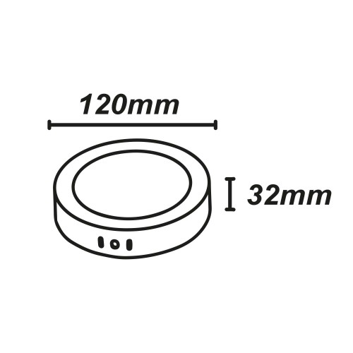 CÓD. 56800 DOWNLIGHT CIRCULAR DE SUPERFÍCIE EFEITO MADEIRA COM SELETOR DE COR LED 6W