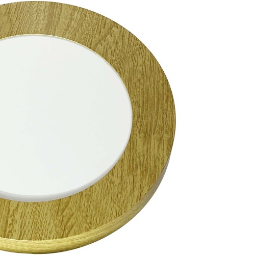 CÓD. 56800 DOWNLIGHT CIRCULAR DE SUPERFÍCIE EFEITO MADEIRA COM SELETOR DE COR LED 6W