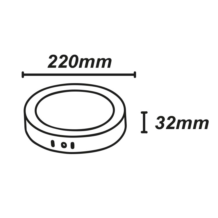 CÓD. 56810 DOWNLIGHT CIRCULAR DE SUPERFICIE EFECTO MADERA CON SELECTOR DE COLOR LED 18W