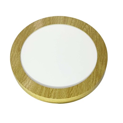 KOD. 56810 RUNDE AUFBAU-DOWNLIGHT IN HOLZOPTIK MIT FARBAUSWAHL LED 18W