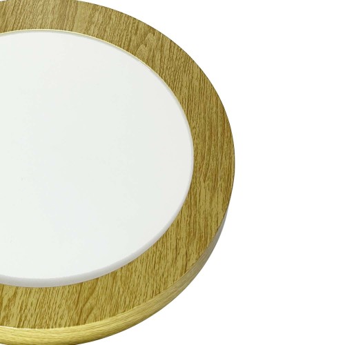 CÓD. 56810 DOWNLIGHT CIRCULAR DE SUPERFÍCIE EFEITO MADEIRA COM SELETOR DE COR LED 18W