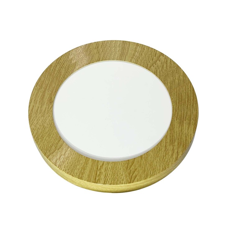 CÓD. 56800 DOWNLIGHT CIRCULAR DE SUPERFÍCIE EFEITO MADEIRA COM SELETOR DE COR LED 6W