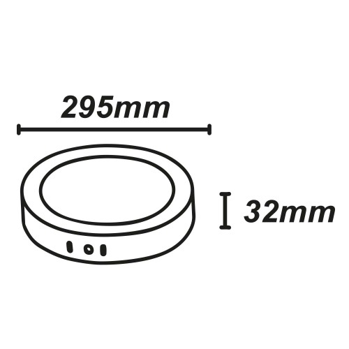 CÓD. 56820 DOWNLIGHT CIRCULAR DE SUPERFÍCIE EFEITO MADEIRA COM SELETOR DE COR LED 24W