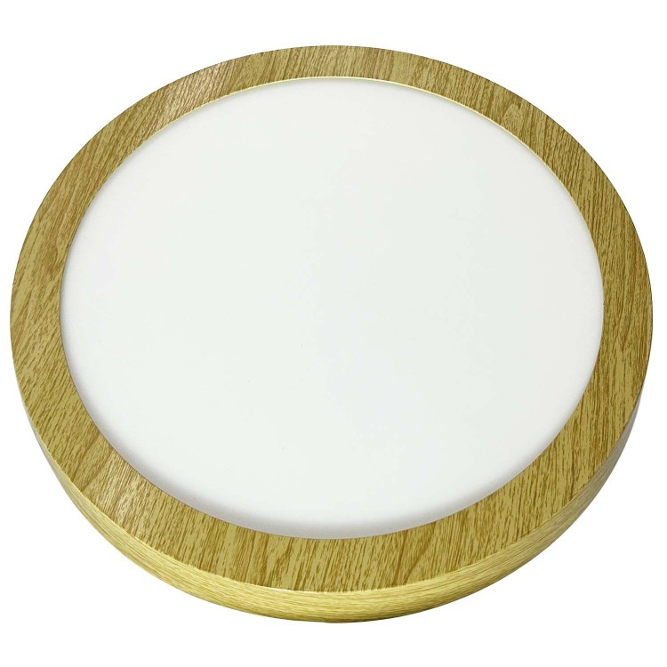 CÓD. 56820 DOWNLIGHT CIRCULAR DE SUPERFÍCIE EFEITO MADEIRA COM SELETOR DE COR LED 24W