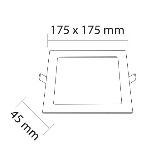 CÓD. 42710 DOWNLIGHT QUADRADO PHILIPS LED 24W