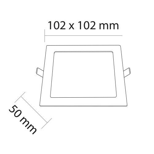 CÓD. 42700 DOWNLIGHT QUADRADO PHILIPS LED 8W