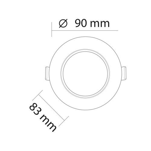 CÓD. 42210 SPOT REDONDO DE SUPERFÍCIE LED 6W