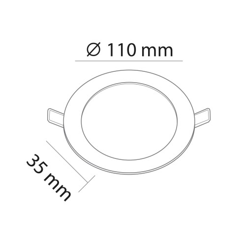 CÓD. 53200 DOWNLIGHT CIRCULAR CÔNCAVO LED 9W