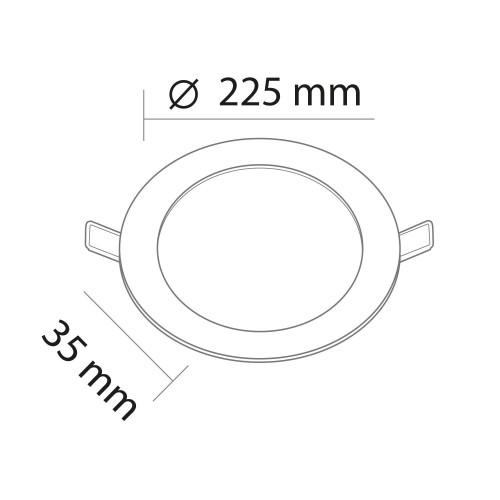 CÓD. 53210 DOWNLIGHT CIRCULAR CÔNCAVO LED 24W