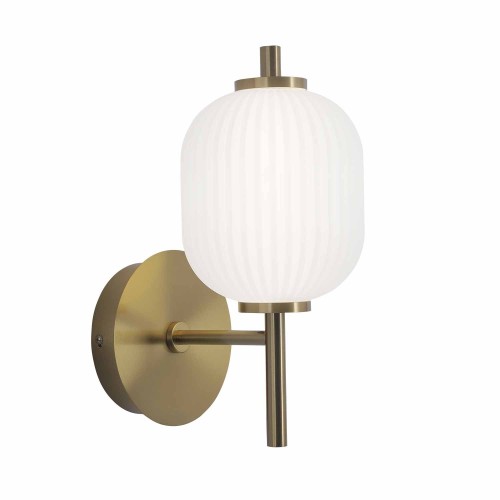 CÓD.3312 APPLIQUE LED ACRILICO BIANCO E ACCIAIO DORATO